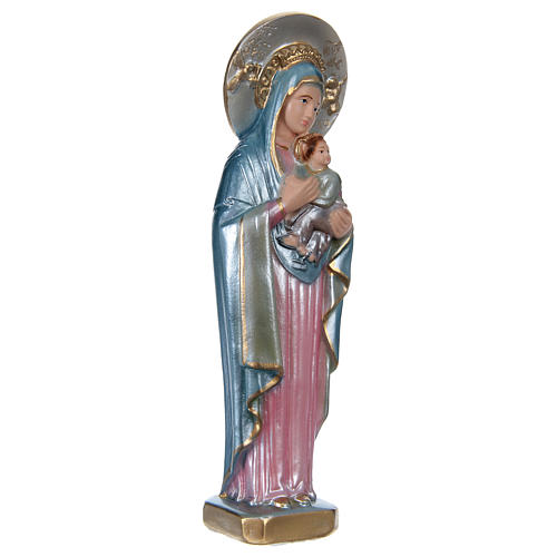 Mary of Perpetual Help Statue, 20 cm in plaster with mother of pearl 4