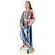 Statue of St Cecilia in mother-of-pearl plaster h 20 cm s2