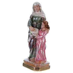 Statue Sainte Anne h 15 cm plâtre nacré
