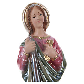 Statues en plâtre: Statue Sainte Marthe plâtre nacré h 20 cm