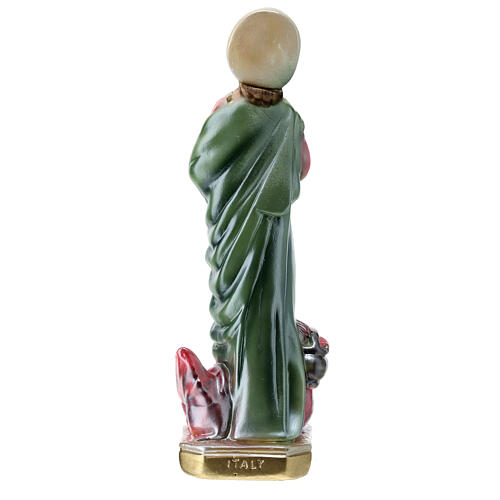 Statue Sainte Marthe plâtre nacré h 20 cm 4