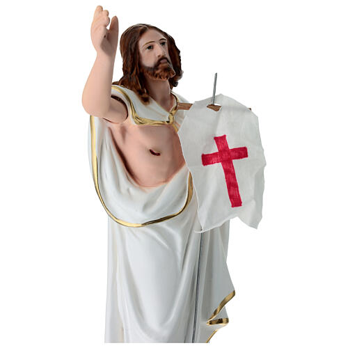 Auferstanderer Christus mit Fahne 40cm Gips 4