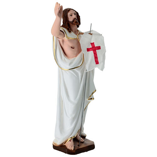 Auferstanderer Christus mit Fahne 40cm Gips 5