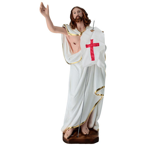 Figura z gipsu Jezus z flagą 40 cm 1