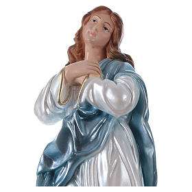 Estatua Virgen del Murillo h 30 cm yeso nacarado
