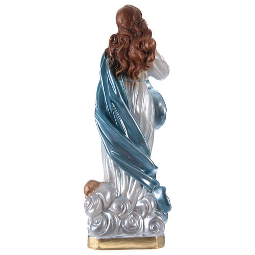 Statua Madonna del Murillo h 30 cm gesso madreperlato 4