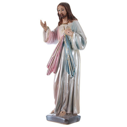 Estatua Jesús yeso nacarado h 30 cm 3