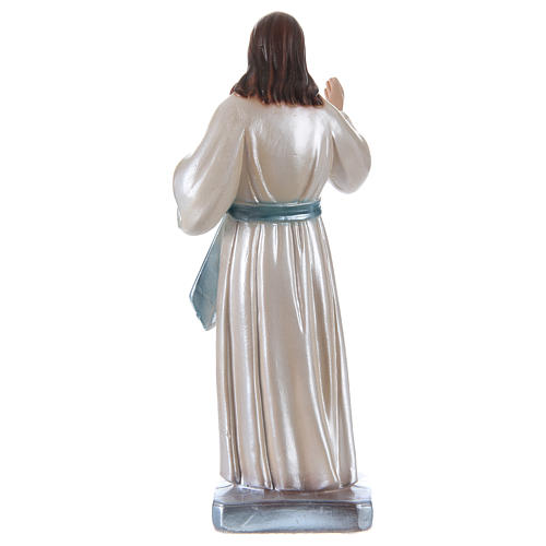 Statue of Jesus in mother-of-pearl plaster h 20 cm 4
