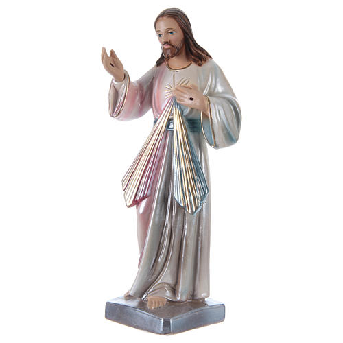 Estatua Jesús yeso nacarado h 20 cm 3