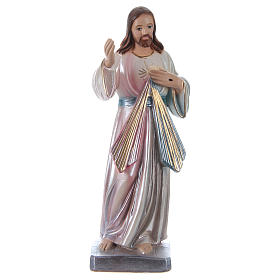 Statua Gesù gesso madreperlato h 20 cm
