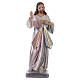 Statua Gesù gesso madreperlato h 20 cm s1