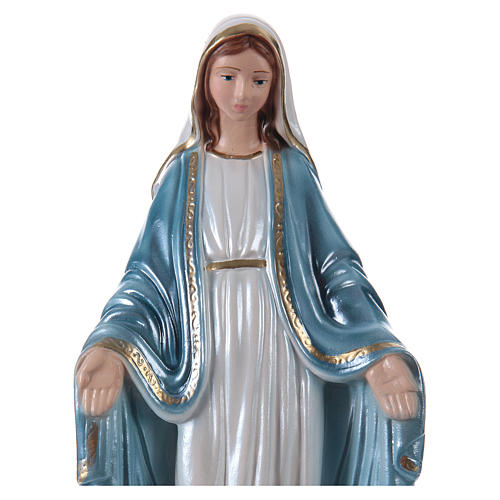 Estatua Virgen Milagrosa 20 cm de yeso nacarado 2