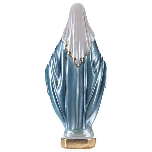 Estatua Virgen Milagrosa 20 cm de yeso nacarado 4
