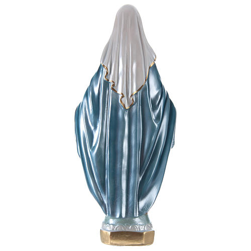 Statue Vierge Miraculeuse 30 cm plâtre nacré 4