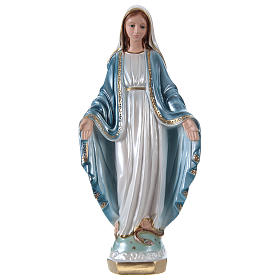 Statua in gesso madreperlato Madonna Miracolosa 35 cm