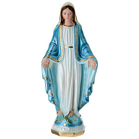 Estatua de yeso nacarado Virgen Milagrosa 40 cm