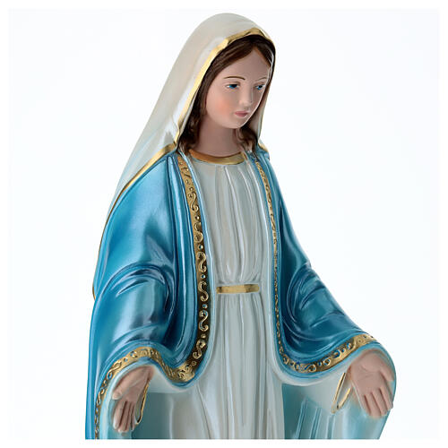 Estatua de yeso nacarado Virgen Milagrosa 40 cm 4