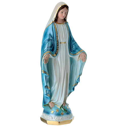 Estatua de yeso nacarado Virgen Milagrosa 40 cm 5