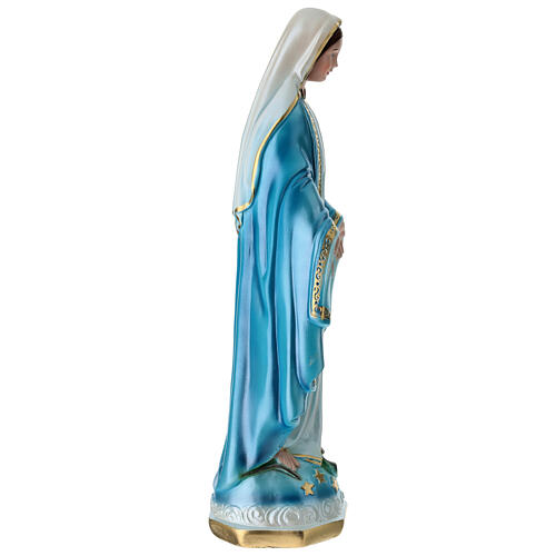 Estatua de yeso nacarado Virgen Milagrosa 40 cm 6