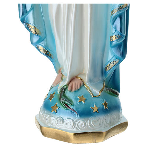 Estatua de yeso nacarado Virgen Milagrosa 40 cm 7