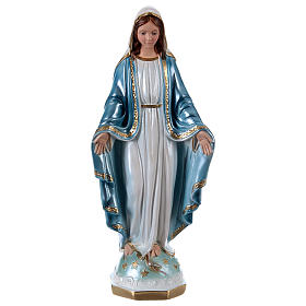 Statue en plâtre nacré Vierge Miraculeuse 40 cm