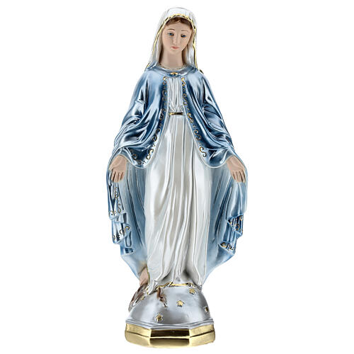 Estatua Virgen Milagrosa 50 cm de yeso nacarado 1