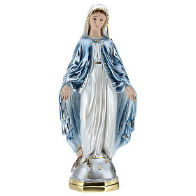 Statue Vierge Miraculeuse 50 cm en plâtre nacré