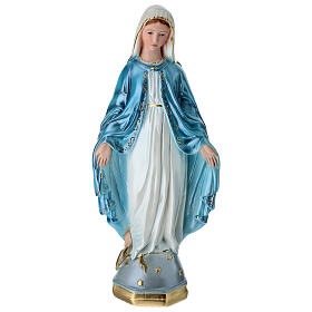 Statue Vierge Miraculeuse 50 cm en plâtre nacré