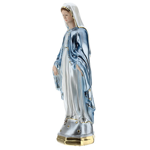 Statua Madonna Miracolosa 50 cm in gesso madreperlato 3