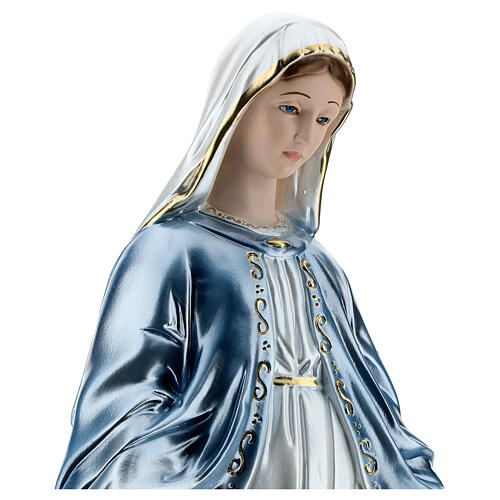 Statua Madonna Miracolosa 50 cm in gesso madreperlato 4