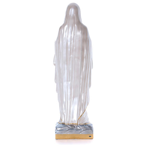 Our Lady of Lourdes statue in pearlized plaster 80 cm 5