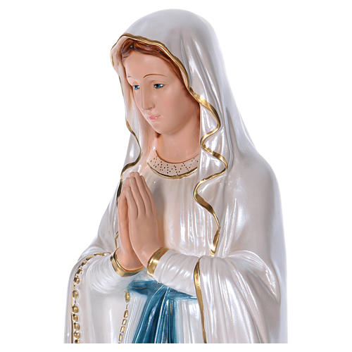 Notre-Dame de Lourdes plâtre nacré 80 cm 2