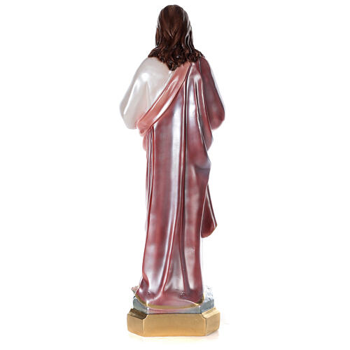 Sacré-Coeur de Jésus statue 80 cm plâtre nacré 5