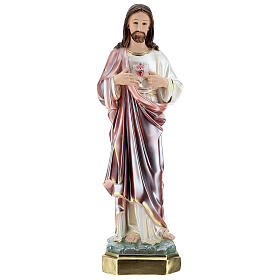 Imagens em Gesso: Sagrado Coração de Jesus 80 cm gesso nacarado