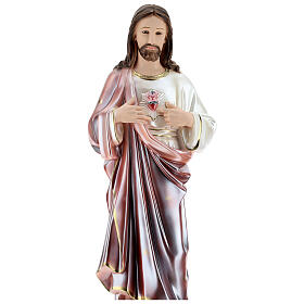 Imagens em Gesso: Sagrado Coração de Jesus 80 cm gesso nacarado