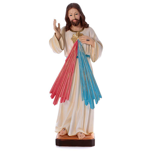 Estatua Jesús Misericordioso yeso nacarado 90 cm 1