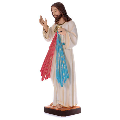 Estatua Jesús Misericordioso yeso nacarado 90 cm 3