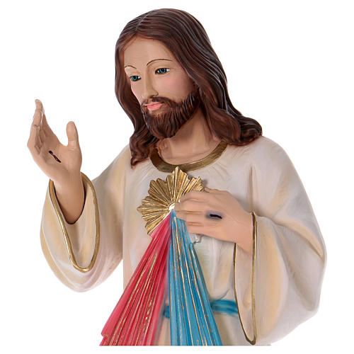 Statua Gesù Misericordioso gesso madreperlato 90 cm 2