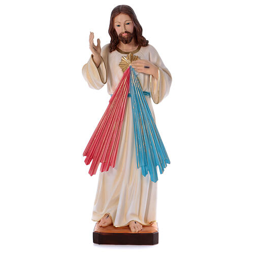 Figura Jezus Miłosierny gips perłowy 90 cm 1