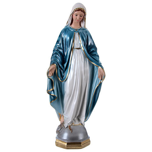 Our Lady of Miracles statue in pearlized plaster, 60 cm 1