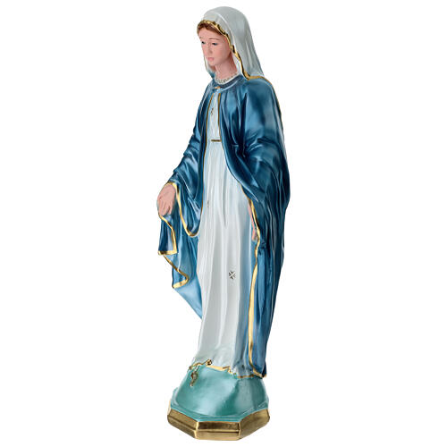 Our Lady of Miracles statue in pearlized plaster, 60 cm 3