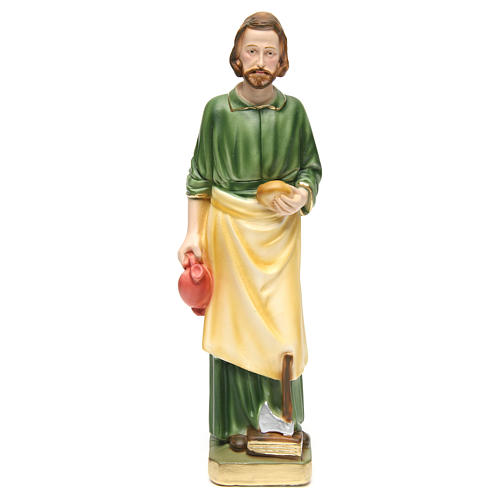 Statue en plâtre St Joseph travailleur 30 cm 1
