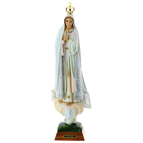 Virgen de Fátima con palomas en resina 1