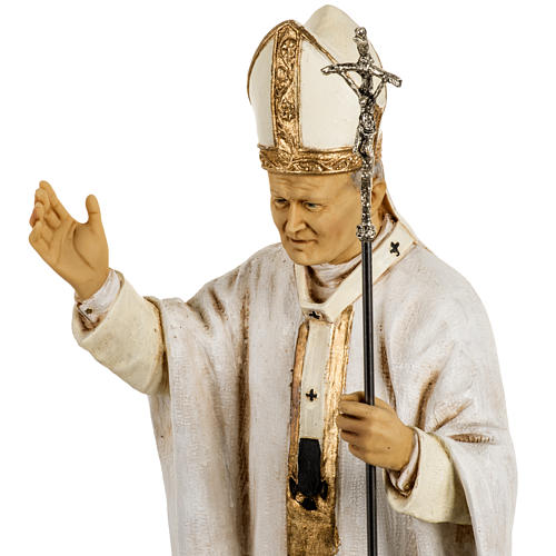 Statue Johannes Paul II weiße Kleidung 50 cm, Fontanini 3