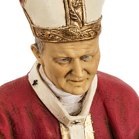 Jean Paul II veste rouge 50 cm résine Fontanini