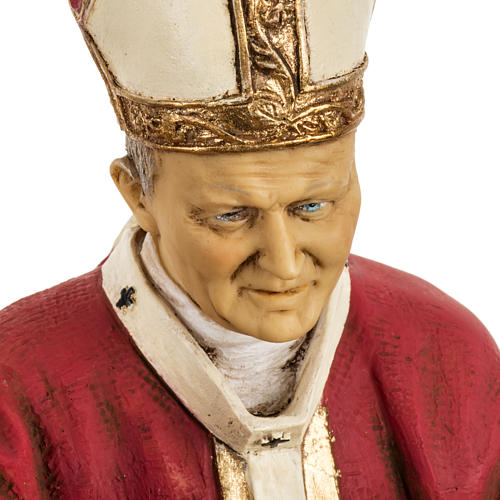 João Paulo II casula vermelha 50 cm resina Fontanini 2