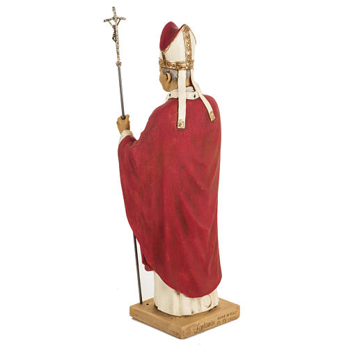 João Paulo II casula vermelha 50 cm resina Fontanini 5
