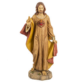 Statua Sacro Cuore di Gesù 50 cm resina Fontanini