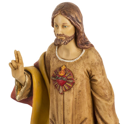 Imagem Sagrado Coração de Jesus 50 cm resina Fontanini 2
