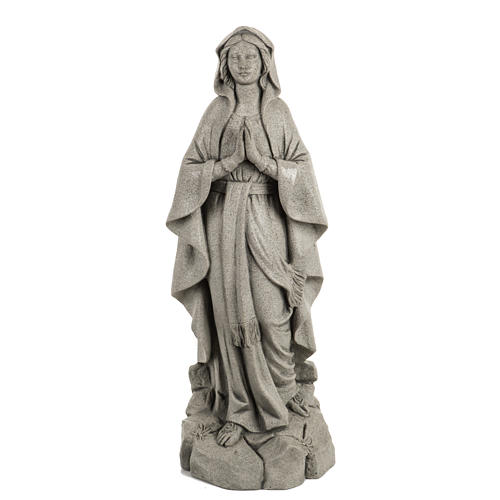 Nossa Senhora de Lourdes 50 cm resina Fontanini acabamento pedra 1